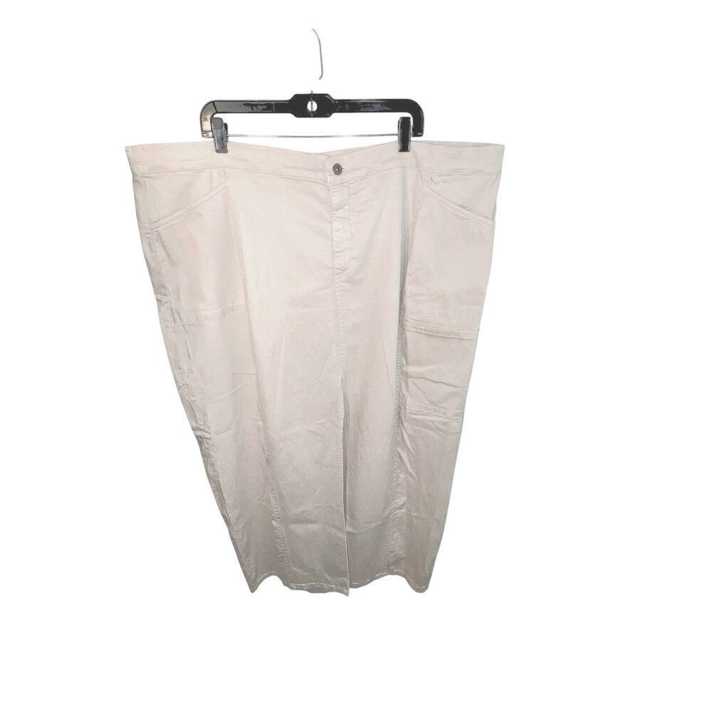 What Lo Wants NWT Women  5X cream minimalist elastic stretchy Bohemian Skirt USA